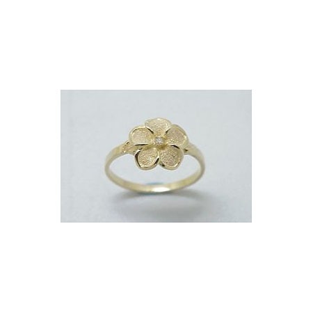 14k Gold Royal Plumeria Hawaiian Ring